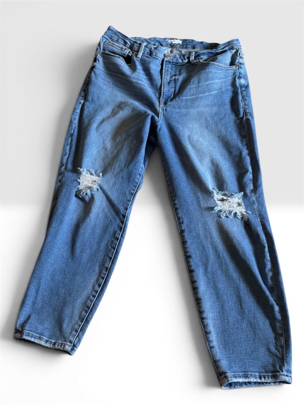 Good American Stretch Distressed Skinny Jeans